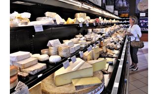 ヨーロッパのチーズ売場を撮る